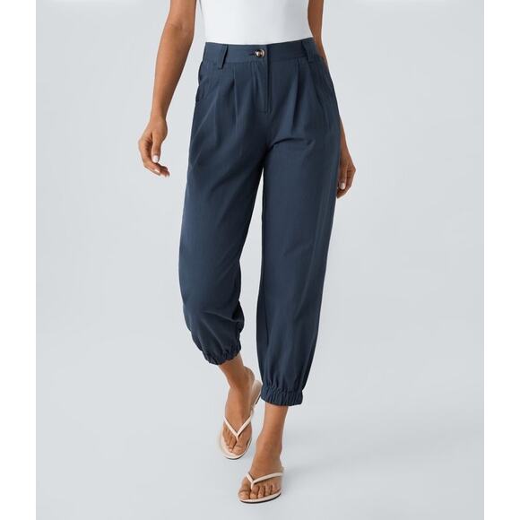 Halara Relaxed Fit Cotton Jogger Pants Blue Moonlit Ocean Size M Regular NWT - Picture 1 of 12